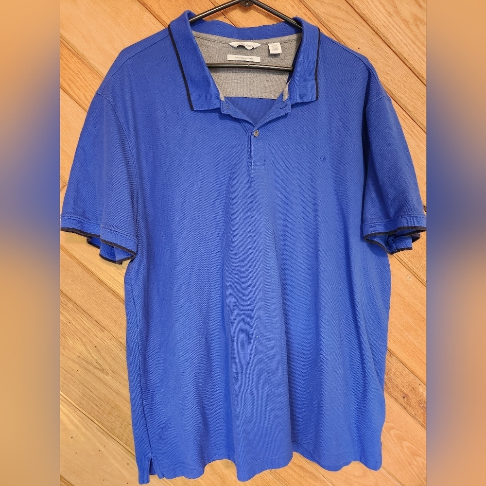 Calvin Klein Slim Fit XXL blue polo